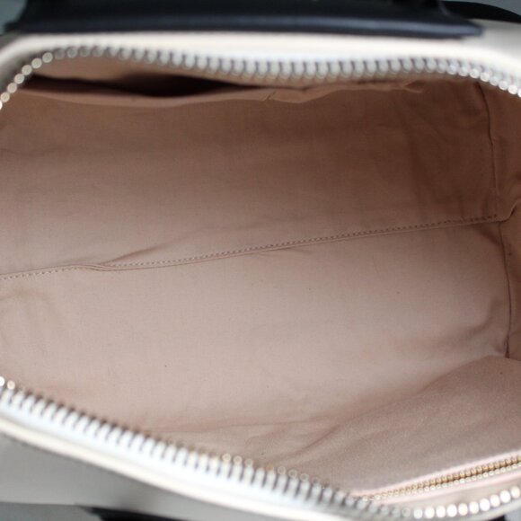 Givenchy Antigona Tri Color Cream Black Silver Top Zip Shoulder Bag Tote Duffle - Picture 8 of 12